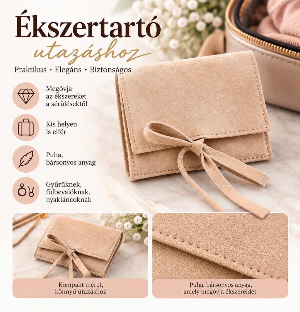Ékszertasak utazáshoz