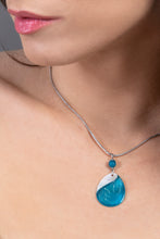 Load image into Gallery viewer, Lagoon Blue Spiralith Decent necklace
