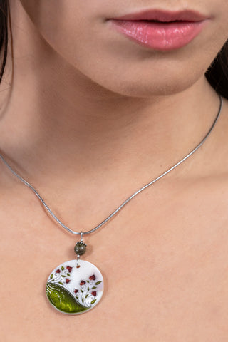 Mohazöld Tendrill Decent necklace